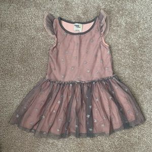 Glitter grey and pink star dress